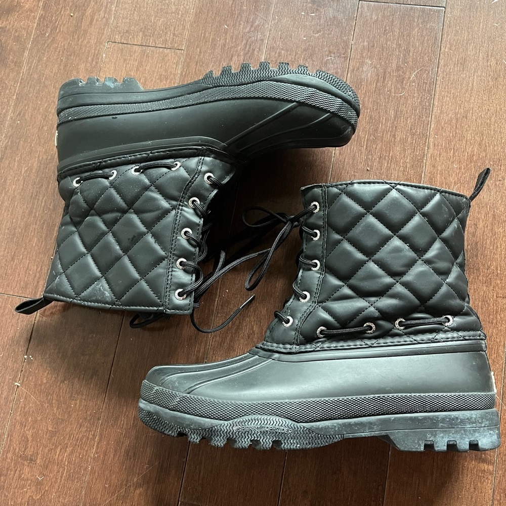 Sperry topsider black boots